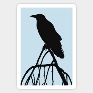 Silhouette of a crow Magnet